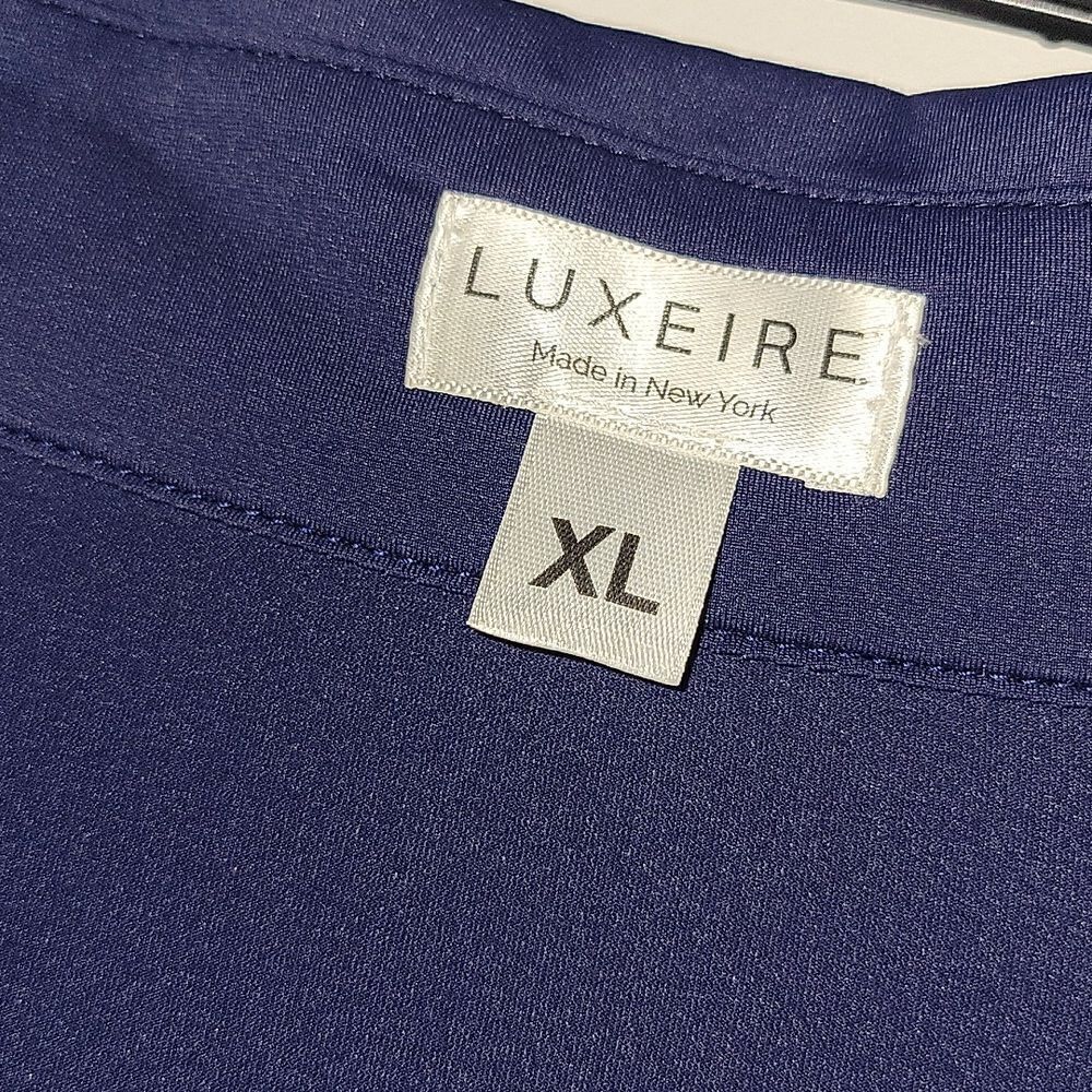 Luxeire The Classic Button Up Blouse Top shirt Navy XL - Picture 11 of 12